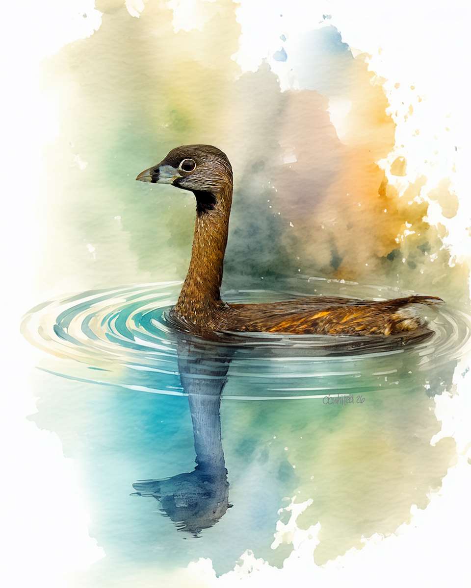 Pied-billed Grebe by David Whited, Image 1.