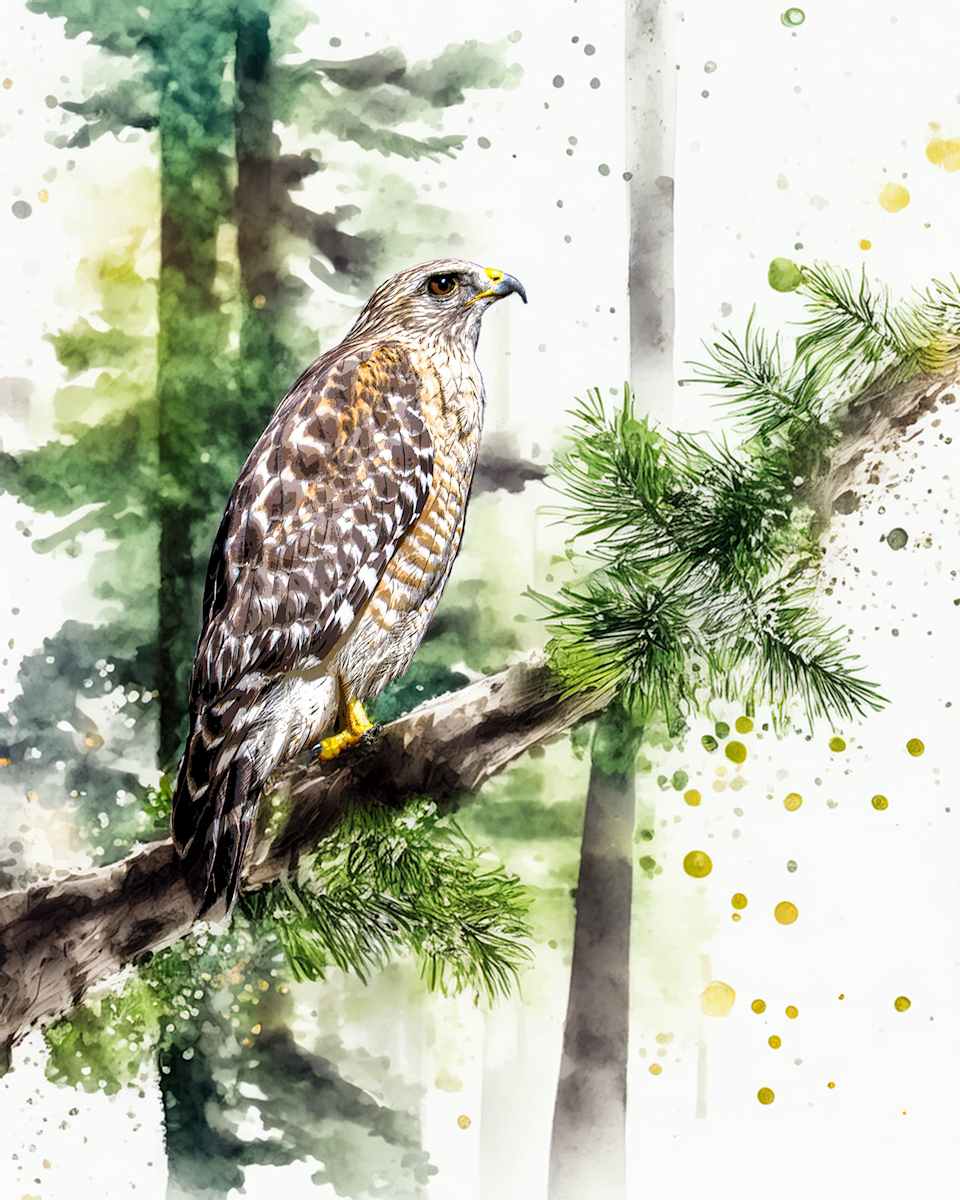 Red-shouldered Hawk by David Whited, Image 1.