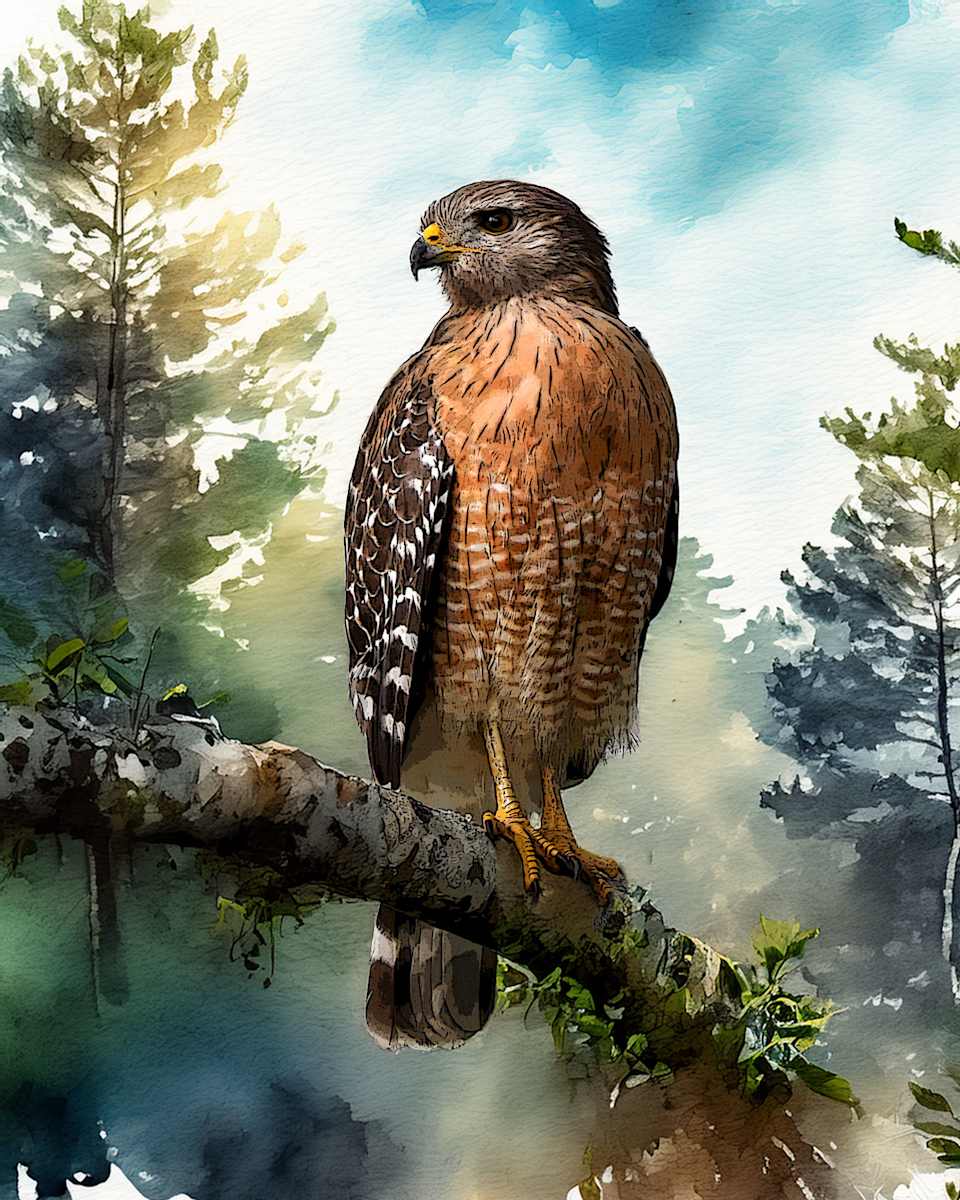 Red -shouldered Hawk by David Whited, Image 1.