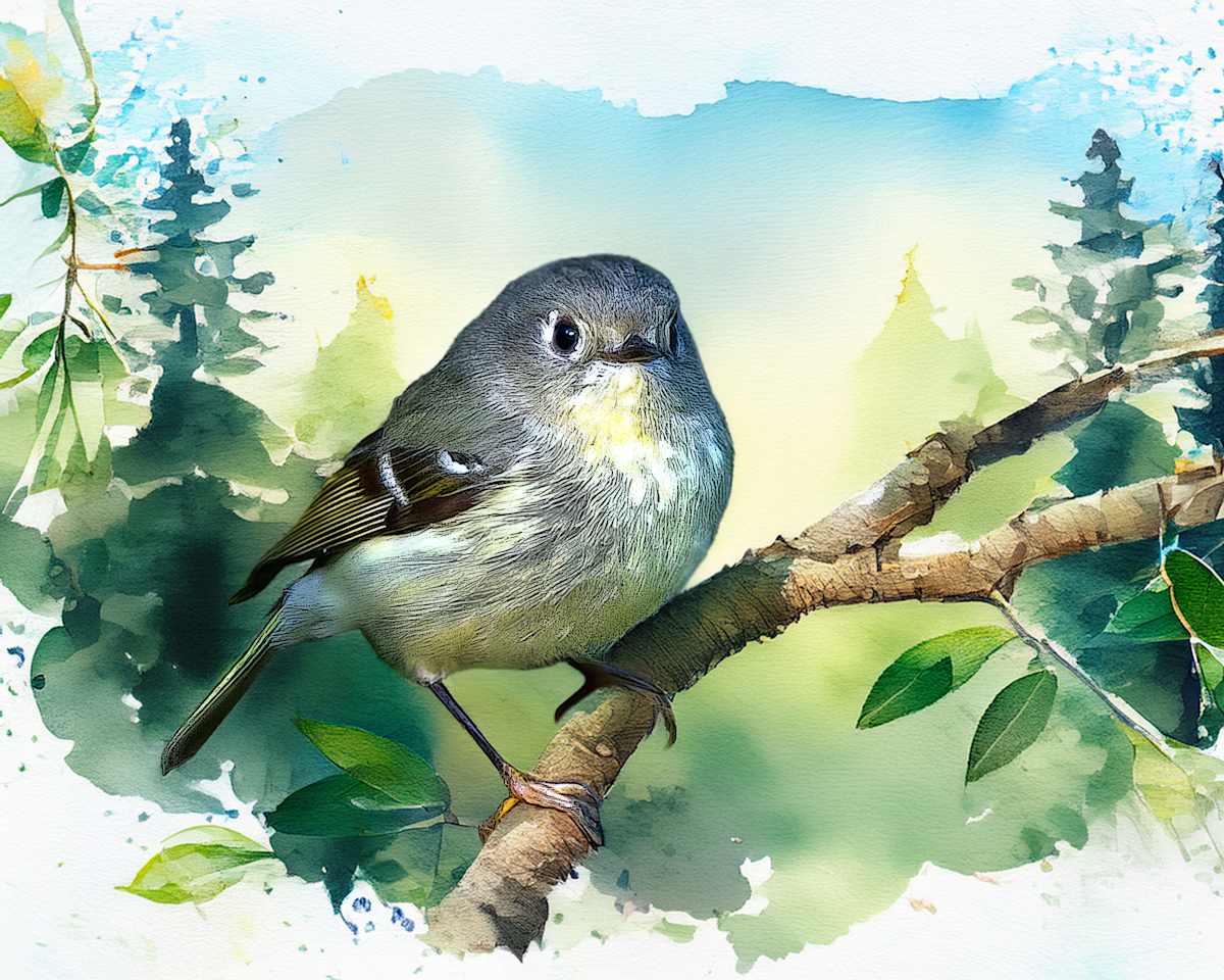 Ruby-crowned Kinglet by David Whited, Image 1.