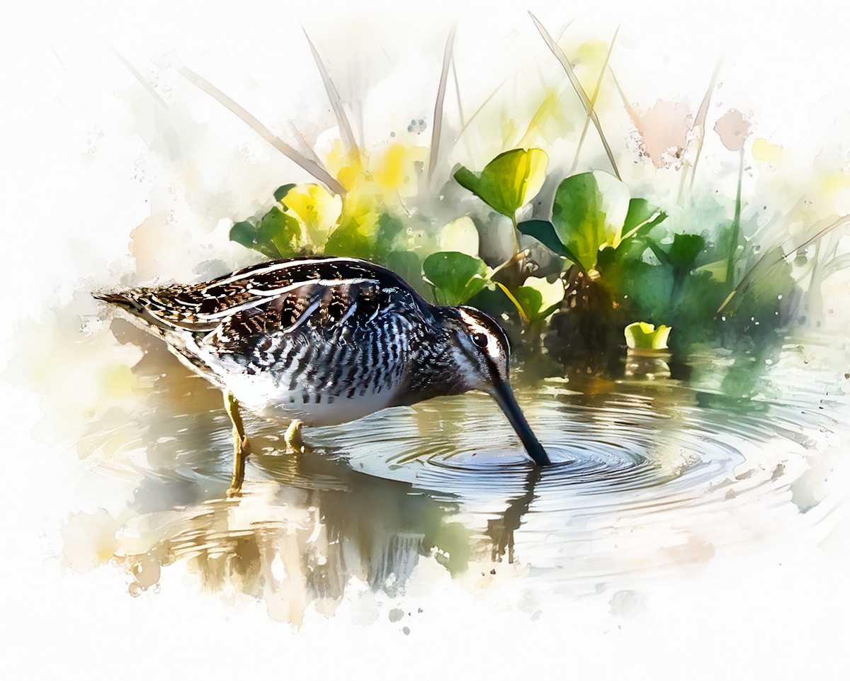 Wilson's Snipe by David Whited, Image 1.