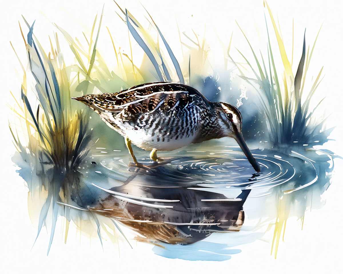 Wilson's Snipe by David Whited, Image 1.