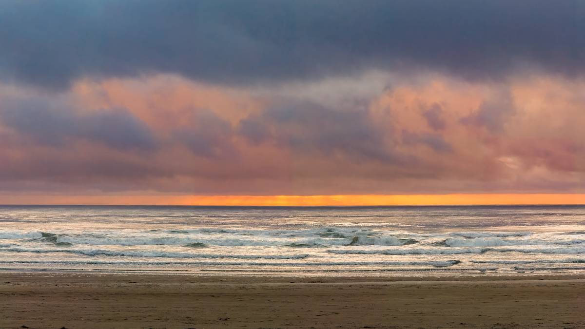 Sunset on the Oregon Coast by David Whited, Image 1.
