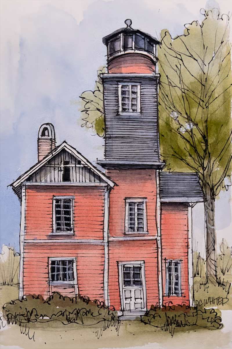 Mispillion Lighthouse,  Milford, Delaware. by David Whited  Image: Mispillion Lighthouse,  Milford, Delaware. 