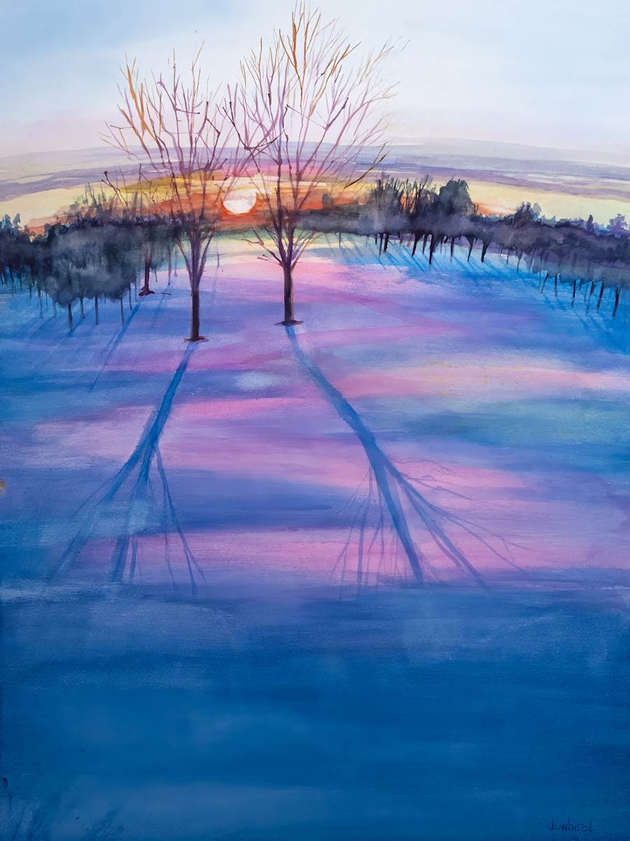 Snowy Sunset by David Whited  Image: Snowy Sunset