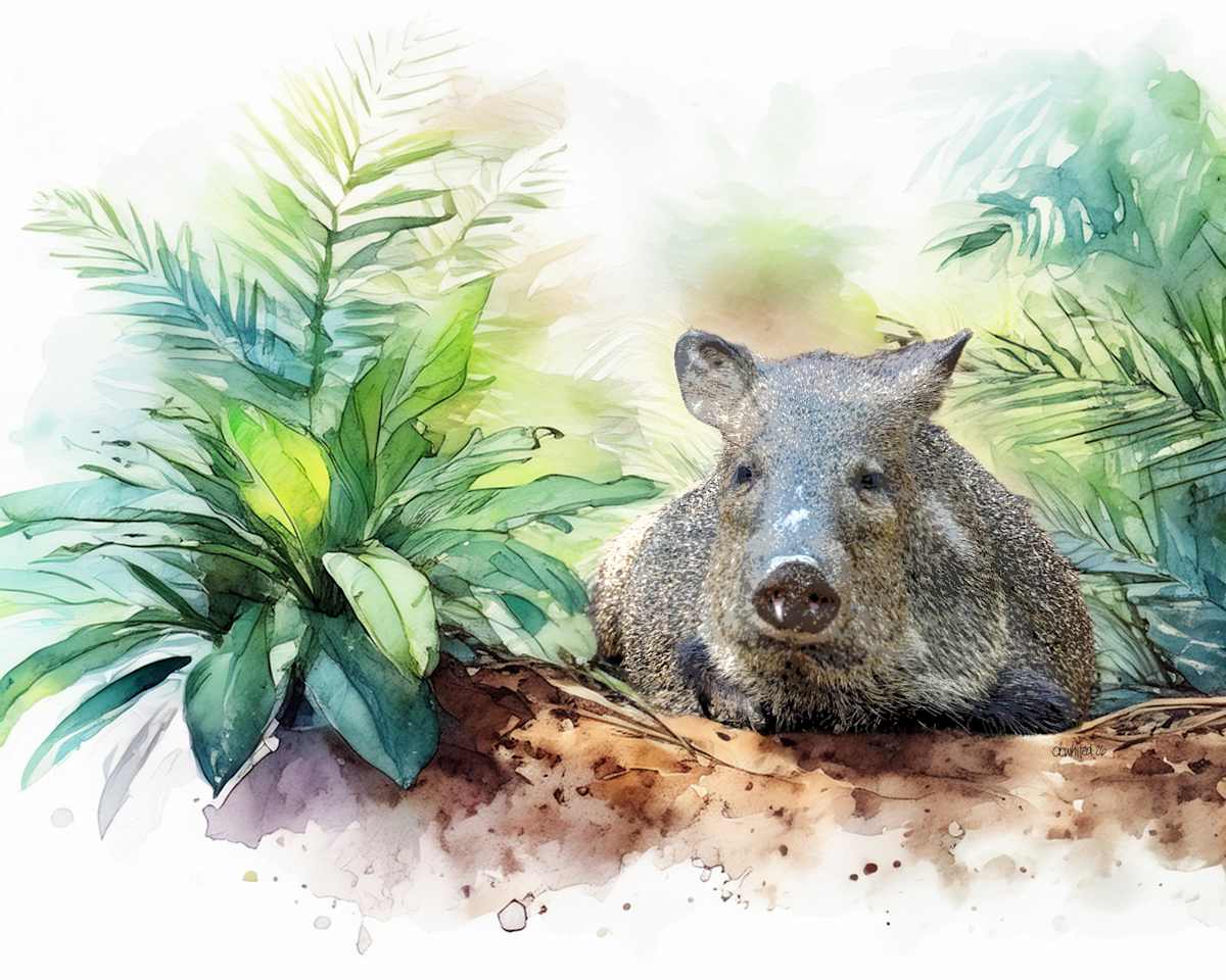 Collared Peccary (Javelina) by David Whited, Image 1.