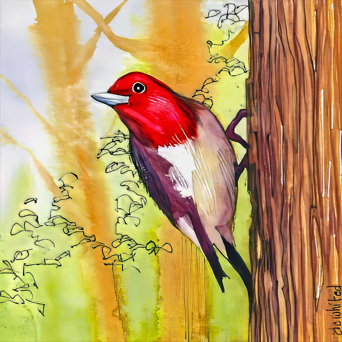 Red-headed Woodpecker by David Whited  Image: Red-headed Woodpecker