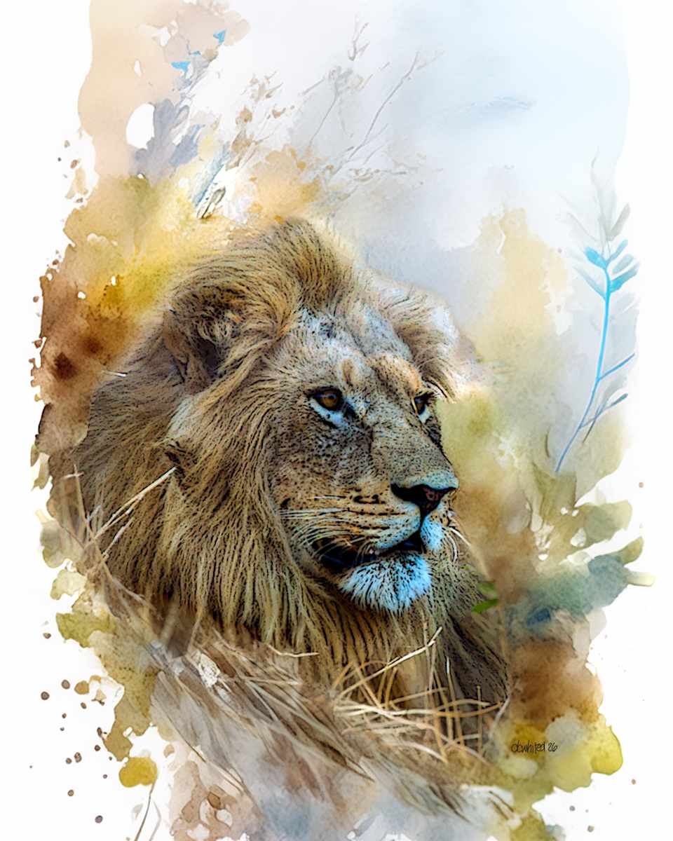 African Lion Resting by David Whited, Image 1.