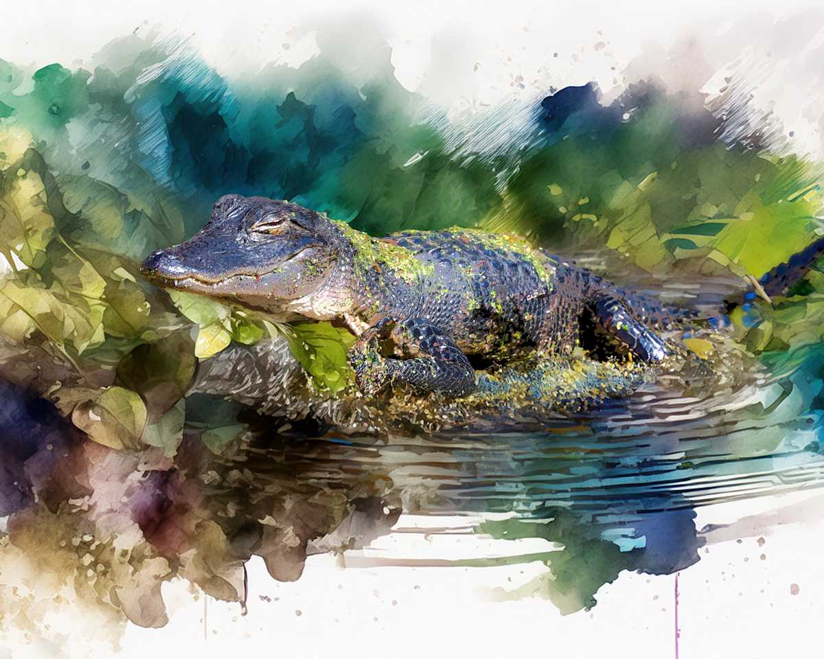 Alligator Resting by David Whited, Image 1.