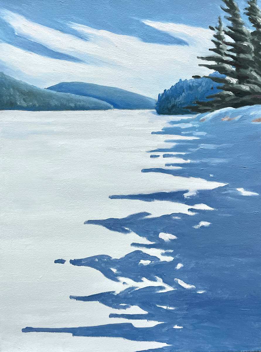 Winter Lake Shore by Chris James Cooper 