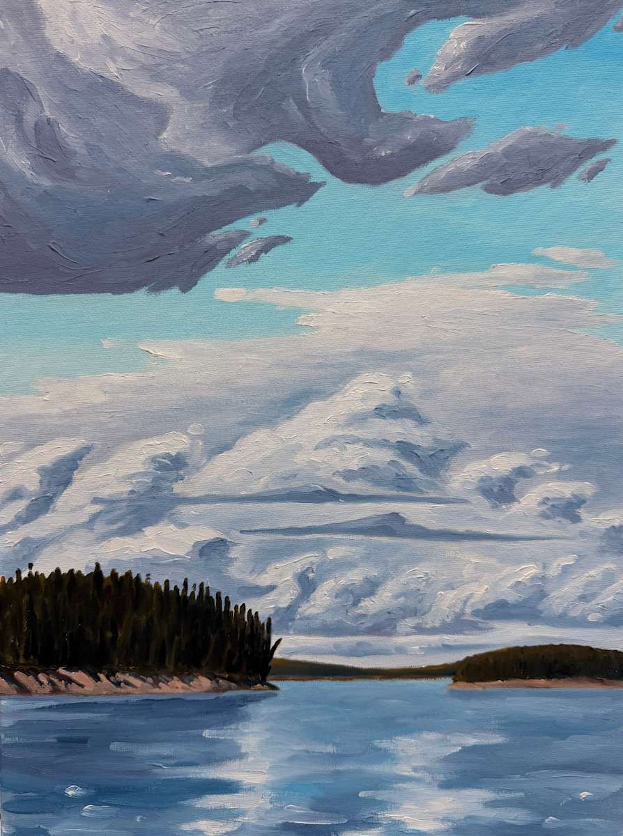 Study for Aerial Leviathan, MacKenzie River by Chris James Cooper, Image 1.