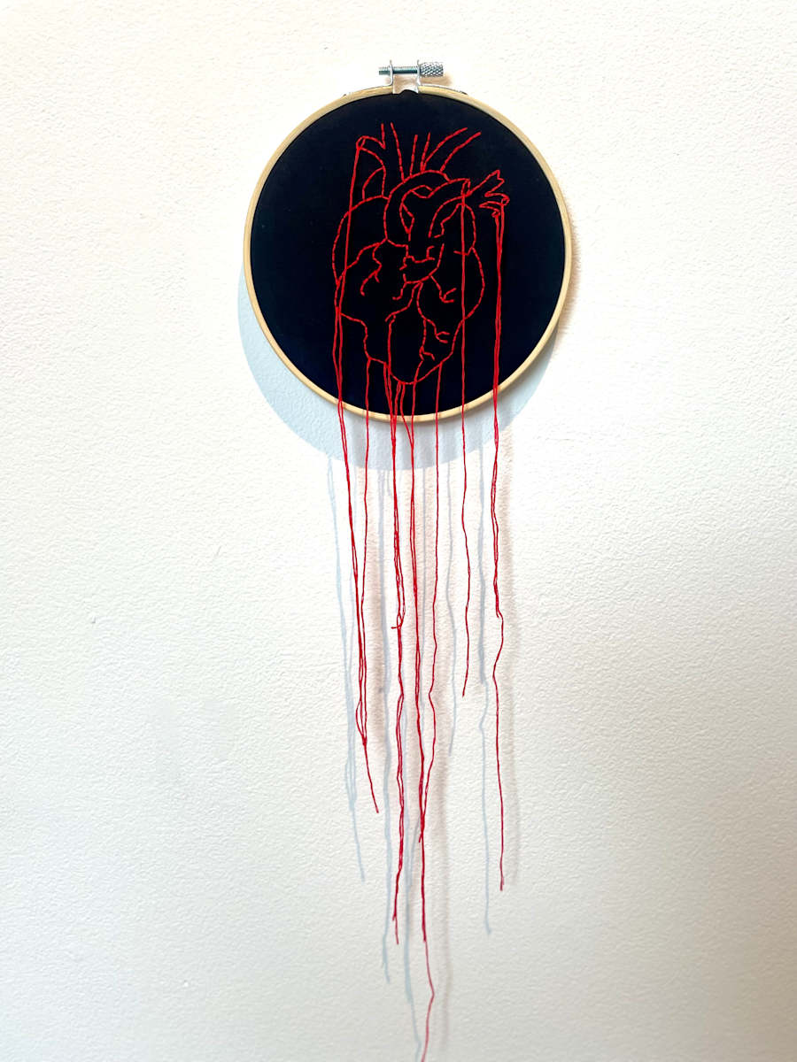 Bleeding Heart with String by Nicki Stewart 