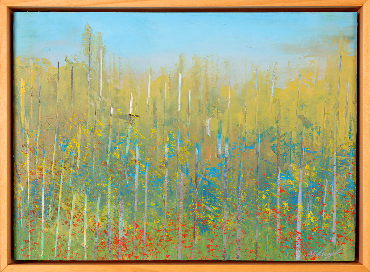 "Spring Magic" by Steven McHugh  Image: Experience the enchanting essence of the Apostle Islands with "Spring Magic," a vibrant mixed-media, non-representational abstract painting. Inspired by the scenic beauty of Madeline Island, this captivating piece captures the rejuvenating spirit of spring, offering a transformative visual journey. Perfect for art enthusiasts and collectors alike, "Spring Magic" exemplifies the unique artistic vision flourishing at stevemchughart.com. Elevate your space with this compelling artwork that resonates with the natural splendor and creative energy of Lake Superior, WI.