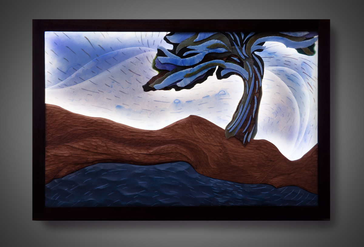 Moonlight Landscape by aaron d laux 