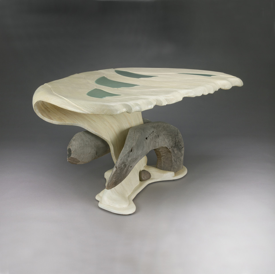 Oyster Shell Table by aaron d laux 