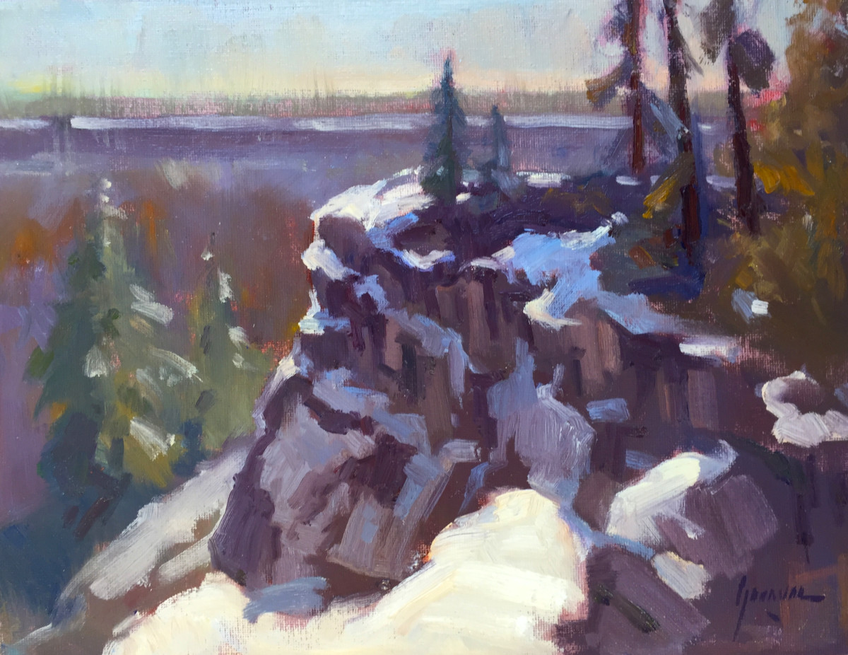 Snow on the Rim by Susan F Greaves 