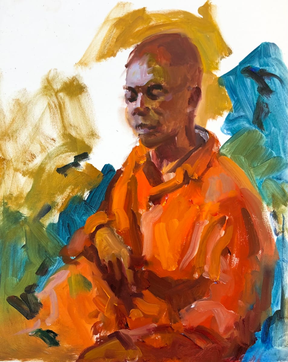 Young Monk by Susan F Greaves 