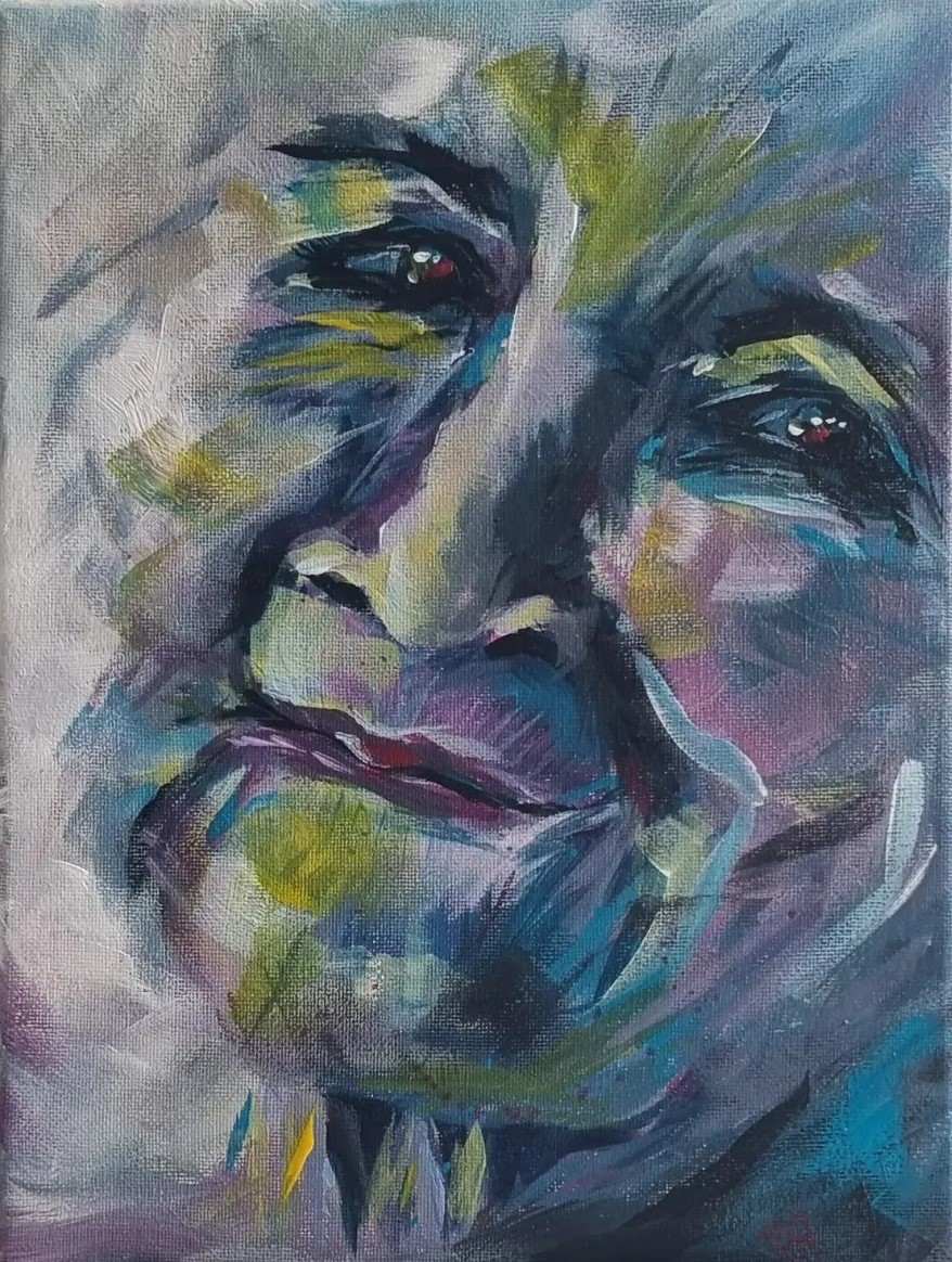 Fading Away by Debi Garrett  Image: When memory unravels, love remains - holding the pieces even as they scatter.