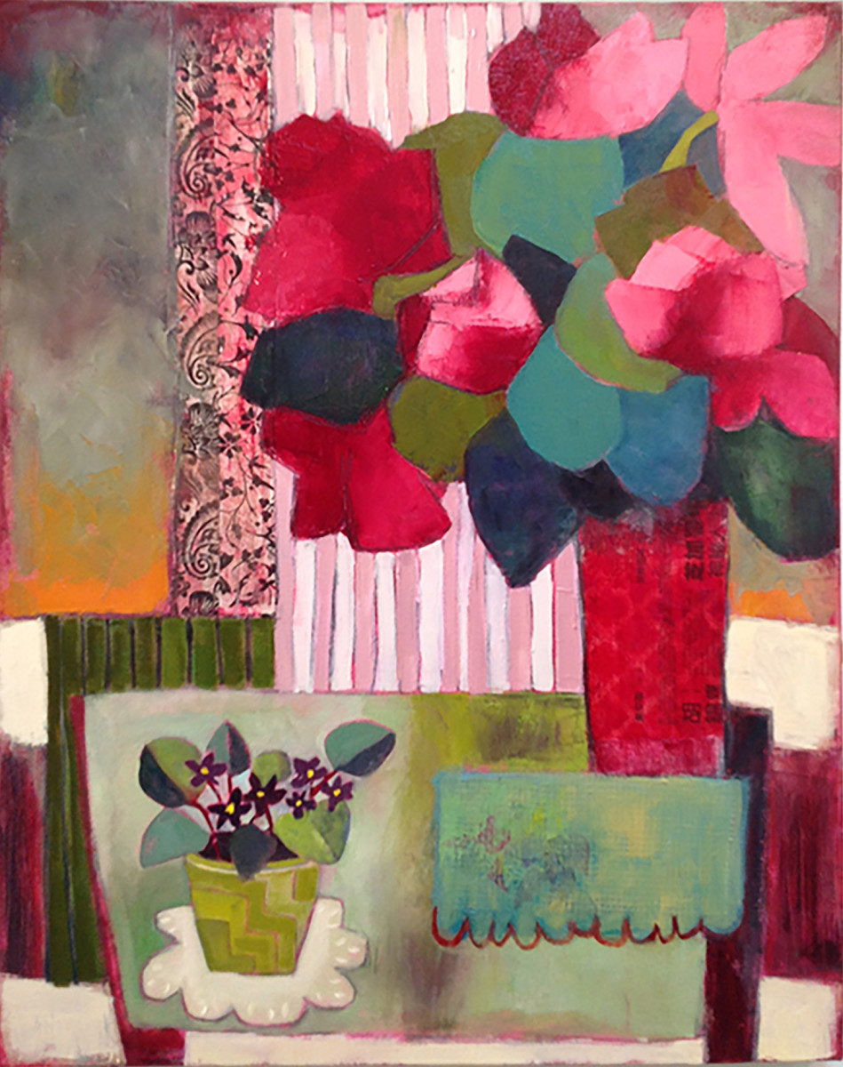 Red Roses + Violets by Annie O'Brien Gonzales 