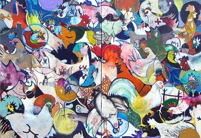 Chickens and Chocolate Cake by rodney artiles, Image 1.