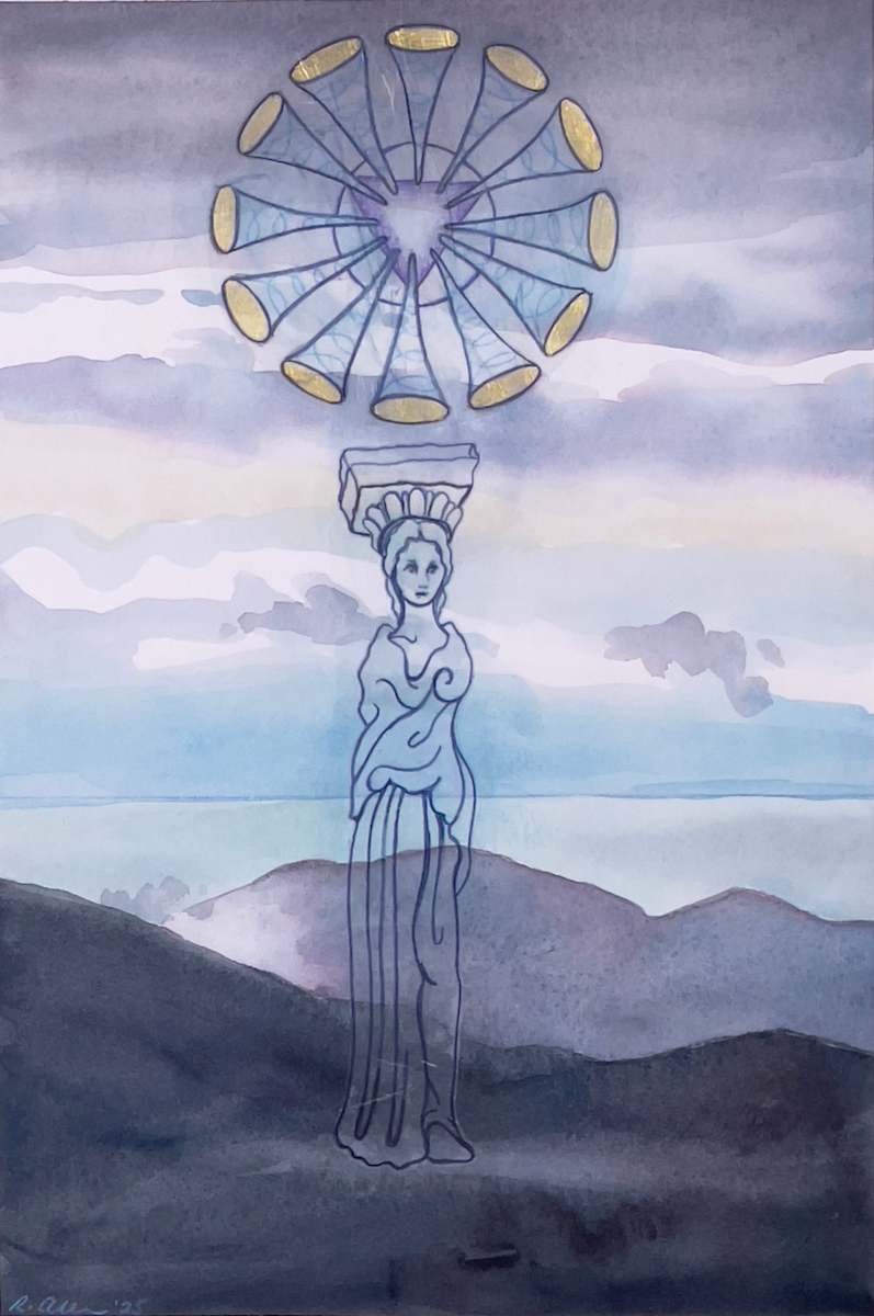 Relic 1: Caryatid, framed by Regina Allen, Image 2.