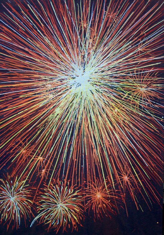 Fireworks Study an original watercolor, 15 of 33 by Helen R Klebesadel 
