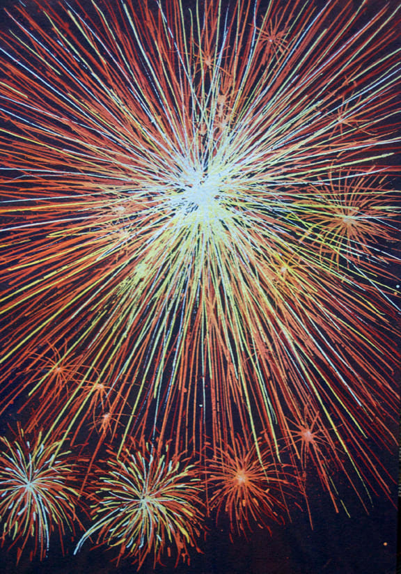 Fireworks Study an original watercolor, 15 of 33 