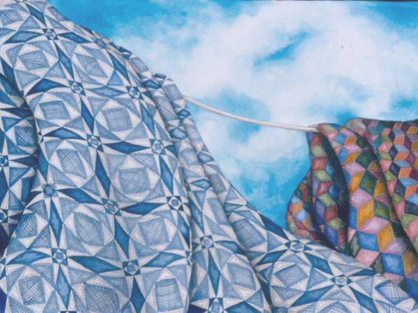 Tossed By The Sea Quilt by Helen R Klebesadel 