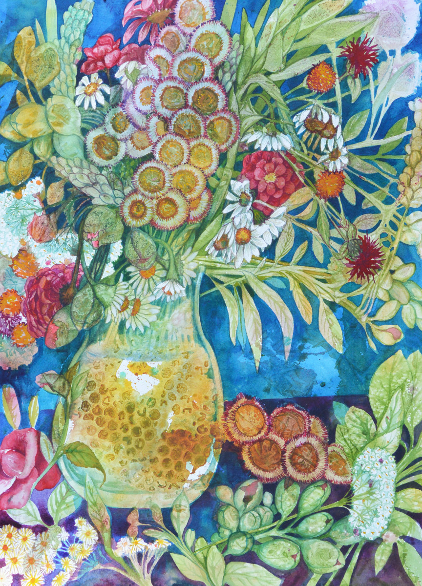 Summer Bouquet Study  III by Helen R Klebesadel 