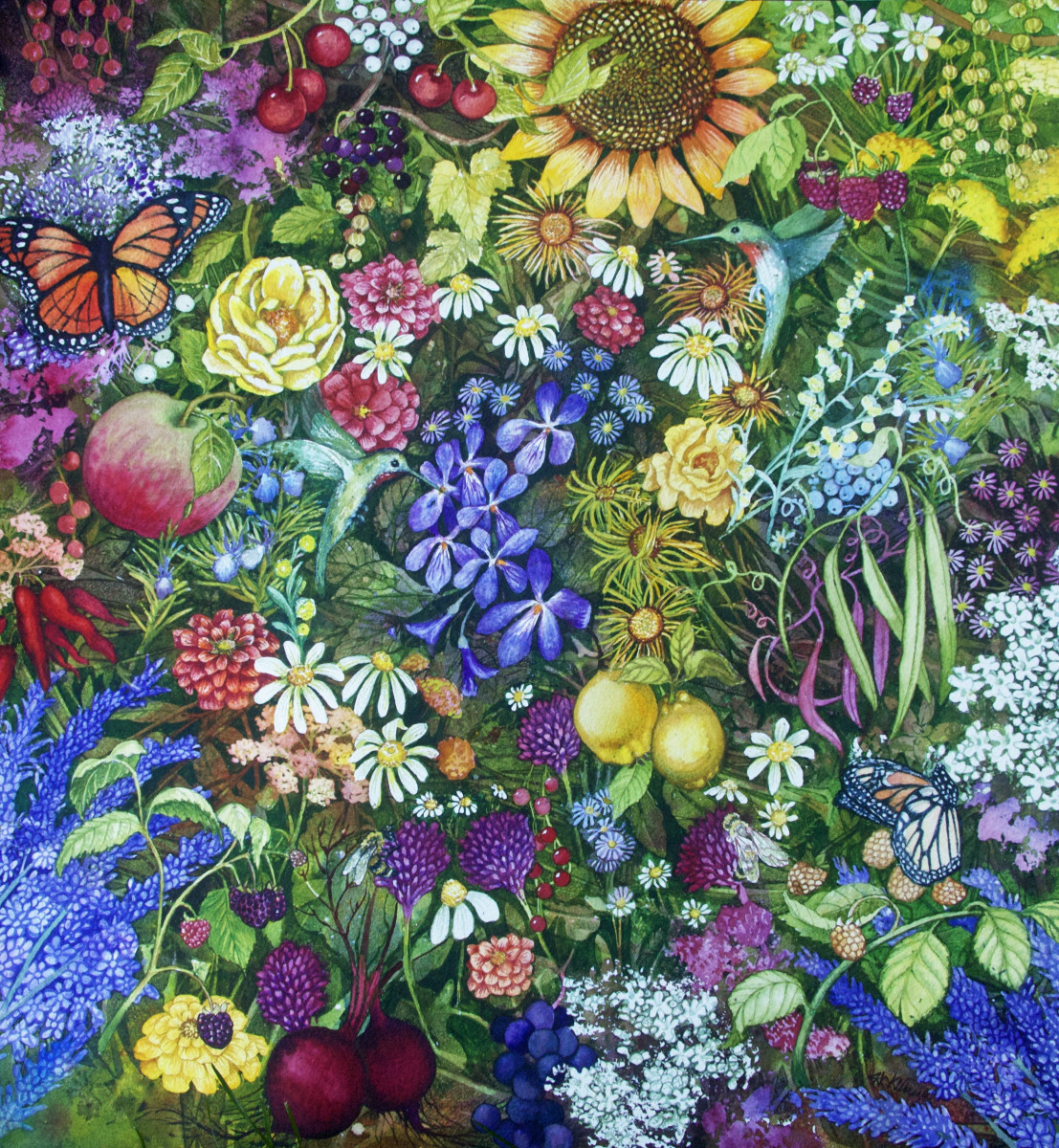 Abundant Love Mandala by Helen R Klebesadel 