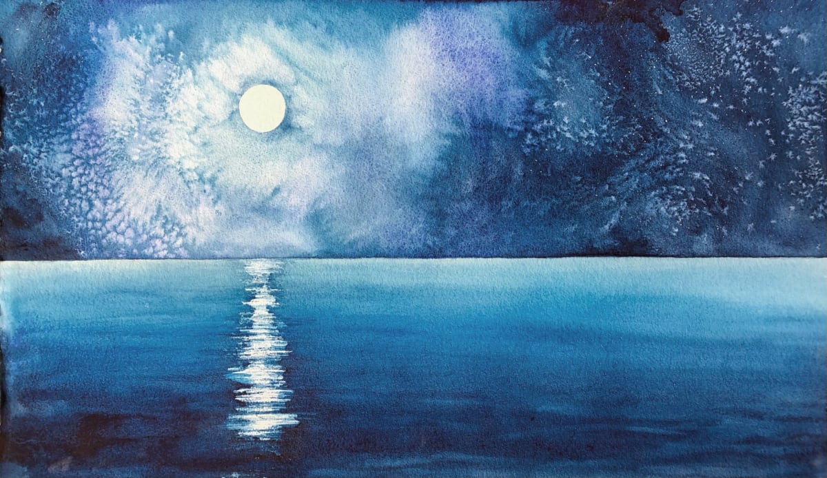 Blue Moon IV by Helen R Klebesadel 
