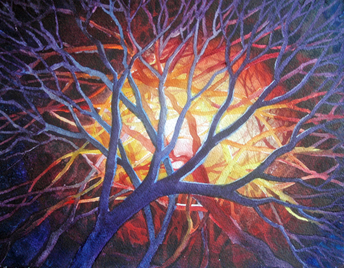 Bonfire Study I by Helen R Klebesadel 