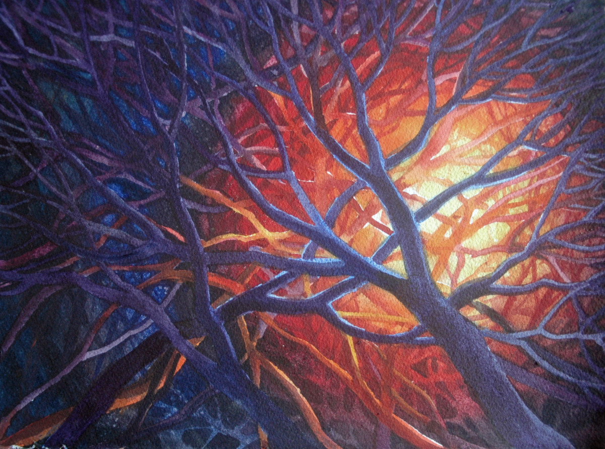 Bonfire Study II by Helen R Klebesadel 