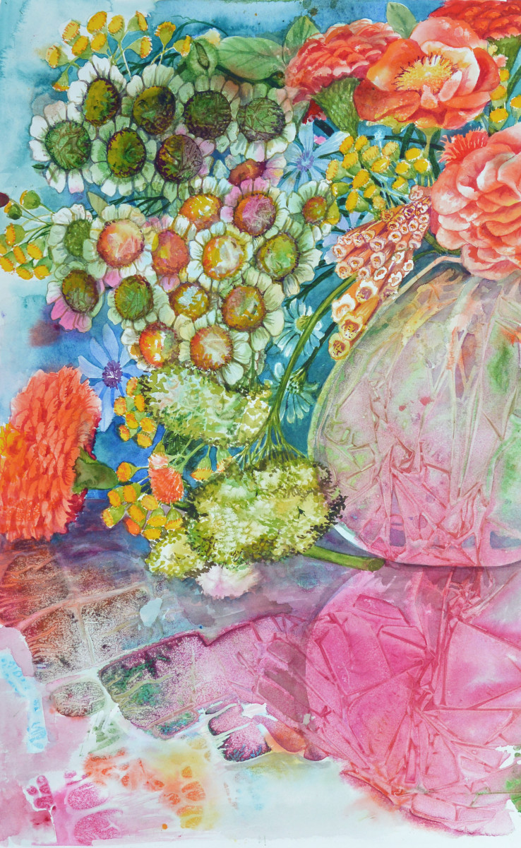 Summer Bouquet Study  II by Helen R Klebesadel 