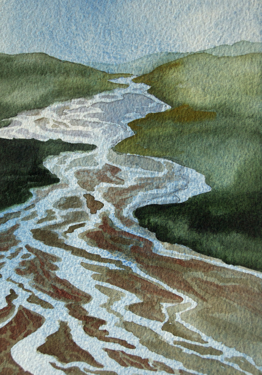 Braided River II by Helen R Klebesadel 