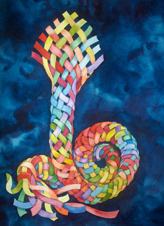 Braid an original watercolor 
