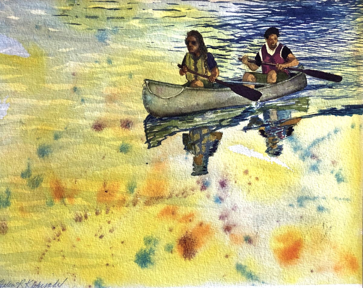 Canoe Study an original watercolor 