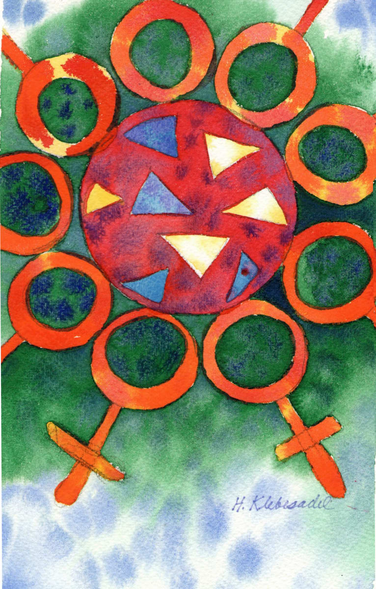 Circle of Friends an original watercolor 