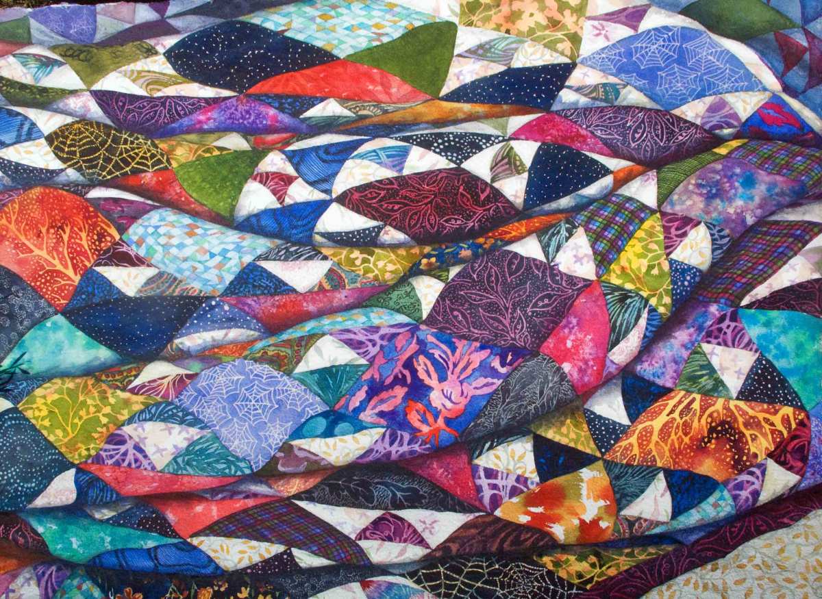 Diane Wallace Quilt Portrait by Helen R Klebesadel 