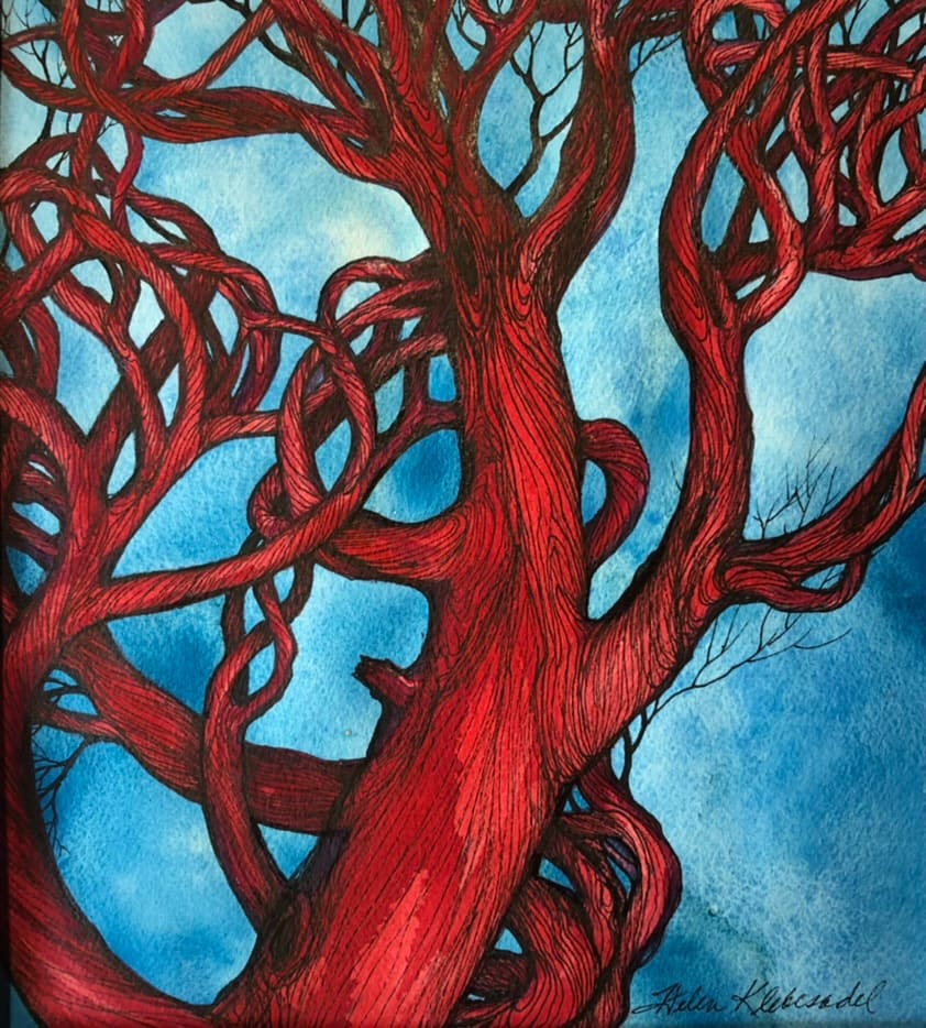 Red Tree II by Helen R Klebesadel 