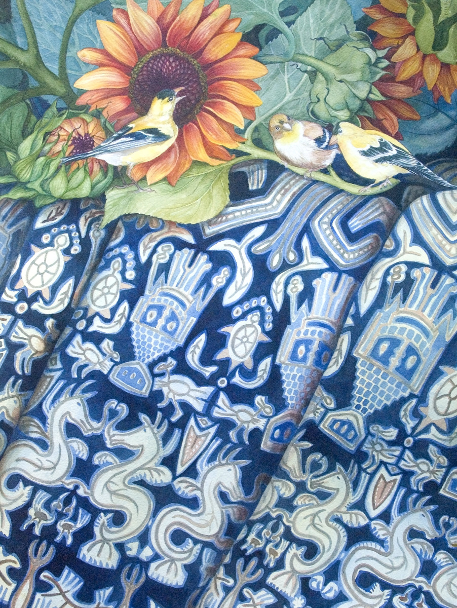 Finches and Seahorses by Helen R Klebesadel 