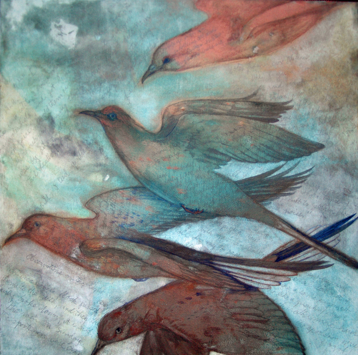 12 Cents a Dozen,  Passenger Pigeons II by Helen R Klebesadel 