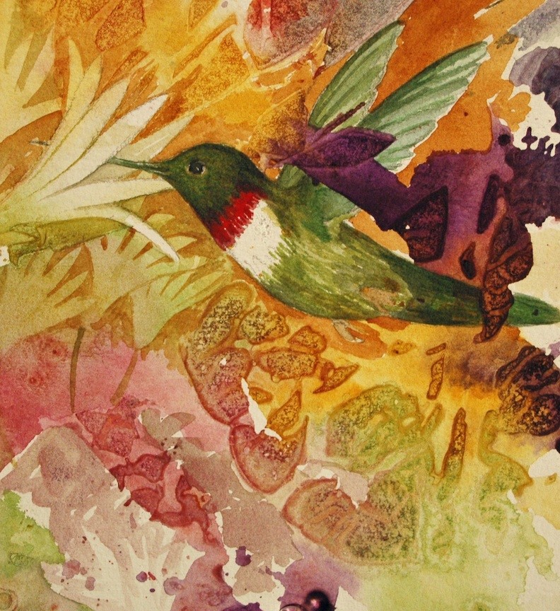 Humming Bird Pollinator III by Helen R Klebesadel 