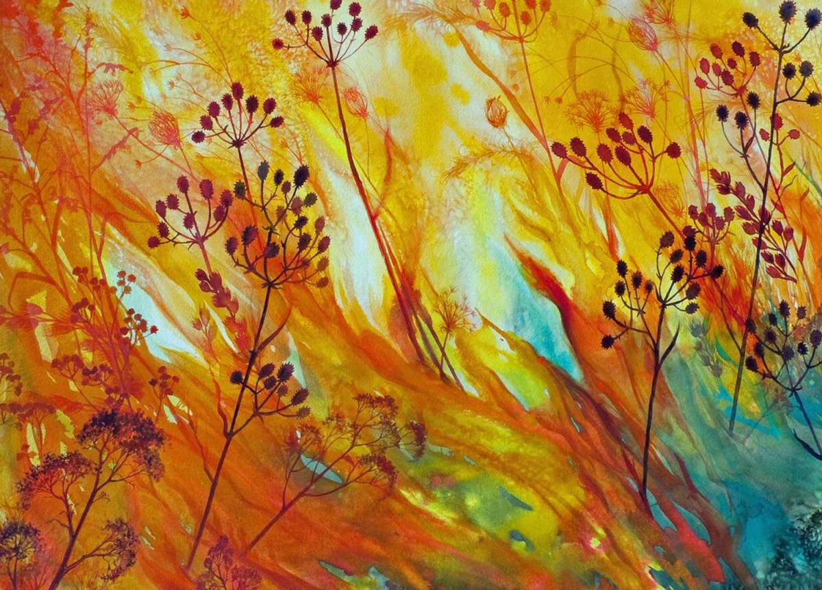 Prairie Fire I by Helen R Klebesadel 