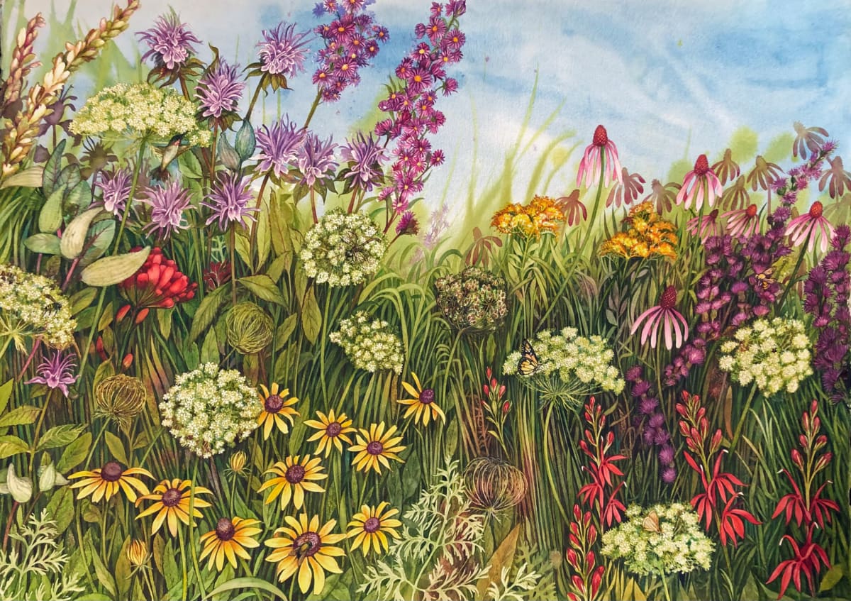 High Summer Prairie III a limited edition giclee of an original watercolor by Helen R Klebesadel 