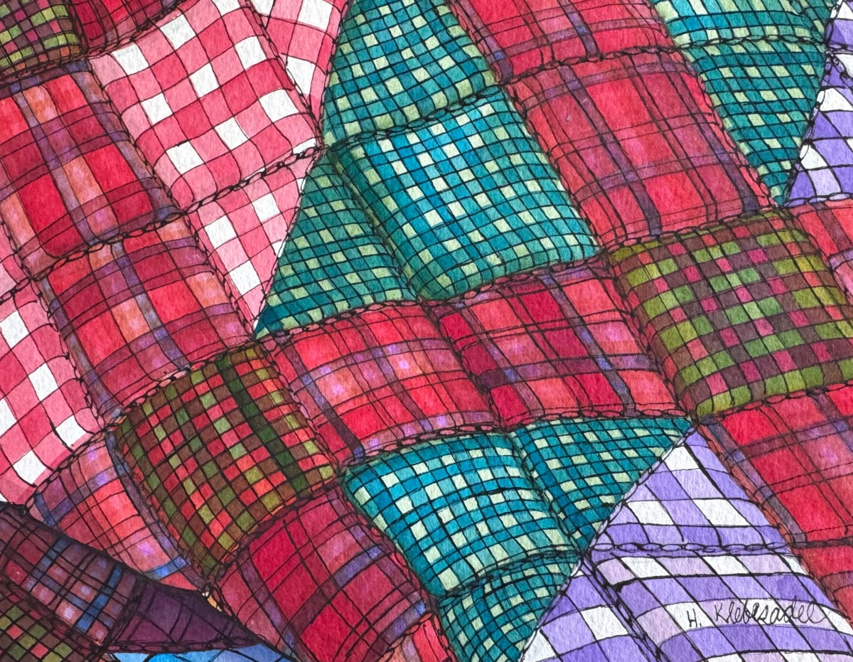 Pieced  III - Drawing a Day #249 by Helen R Klebesadel 