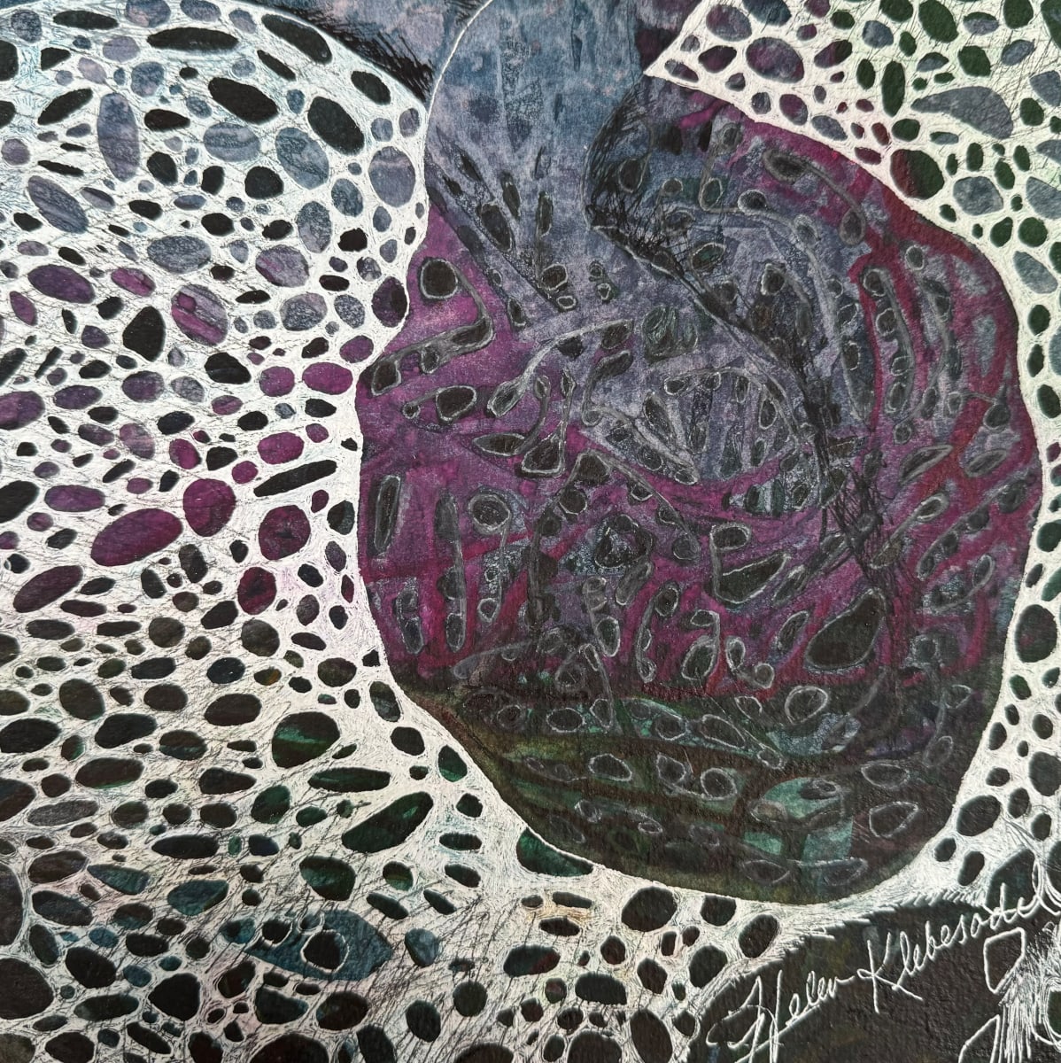 Dark Heart - Drawing a Day #253 by Helen R Klebesadel 
