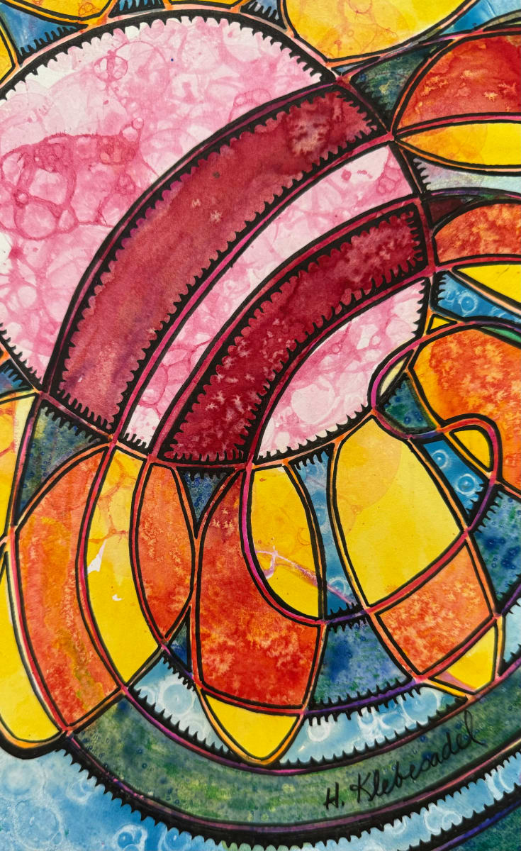 Sun Flower Spiral- Drawing a Day #258 by Helen R Klebesadel 