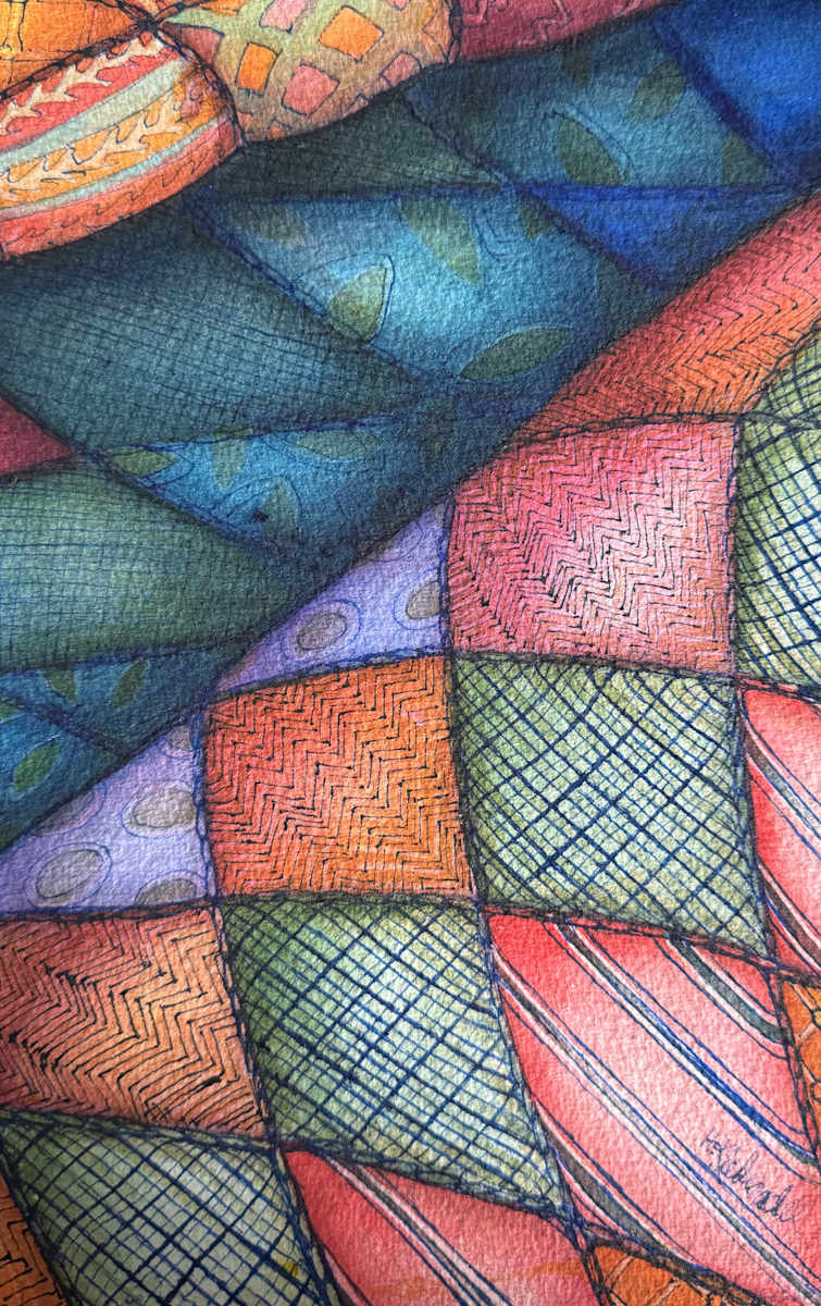 Well Worn II - Drawing a Day #262 by Helen R Klebesadel 