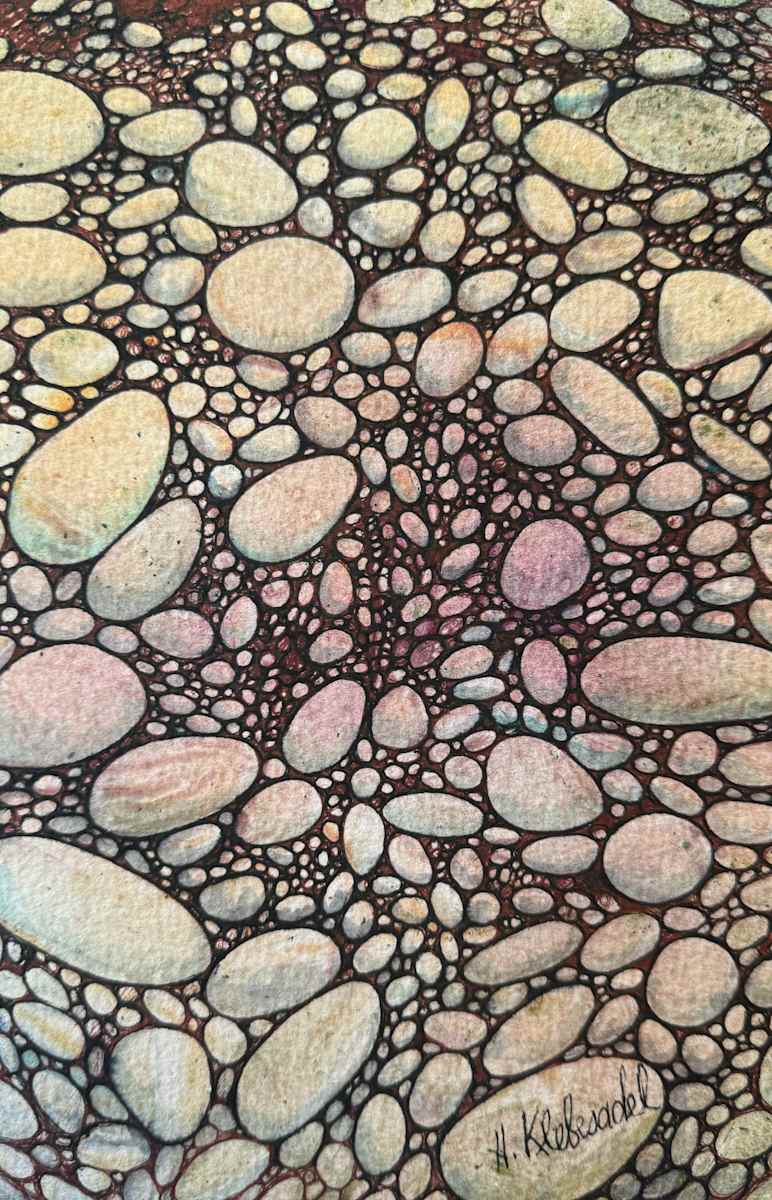 Meditation on Stones IV - Drawing a Day #275 by Helen R Klebesadel 